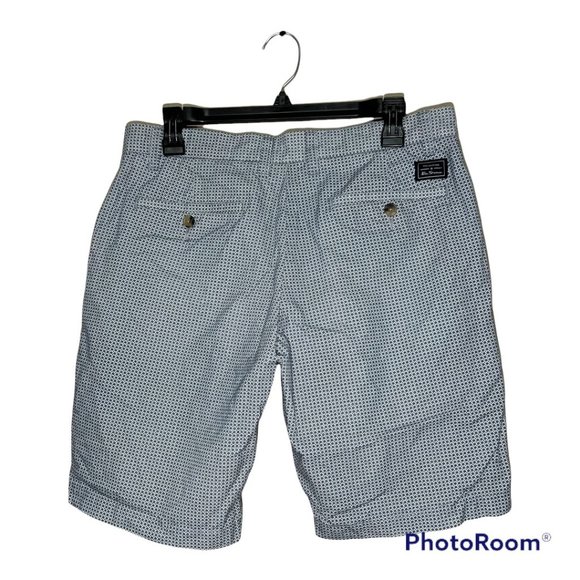 Ben Sherman Micro Print Chambray True Indigo Men's Golf Shorts Size 32 - Picture 2 of 9